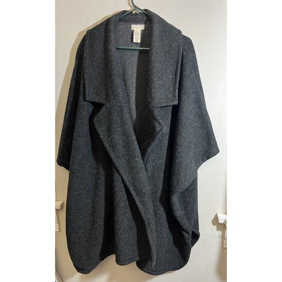 Free People Sweaters - Free People Women’s One Size Black Grey Sleeveless Shoulder Cardigan Cape Boho